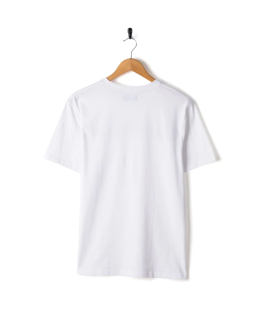 Torn Stripe Mens Short Sleeve T-Shirt in White - Image 7