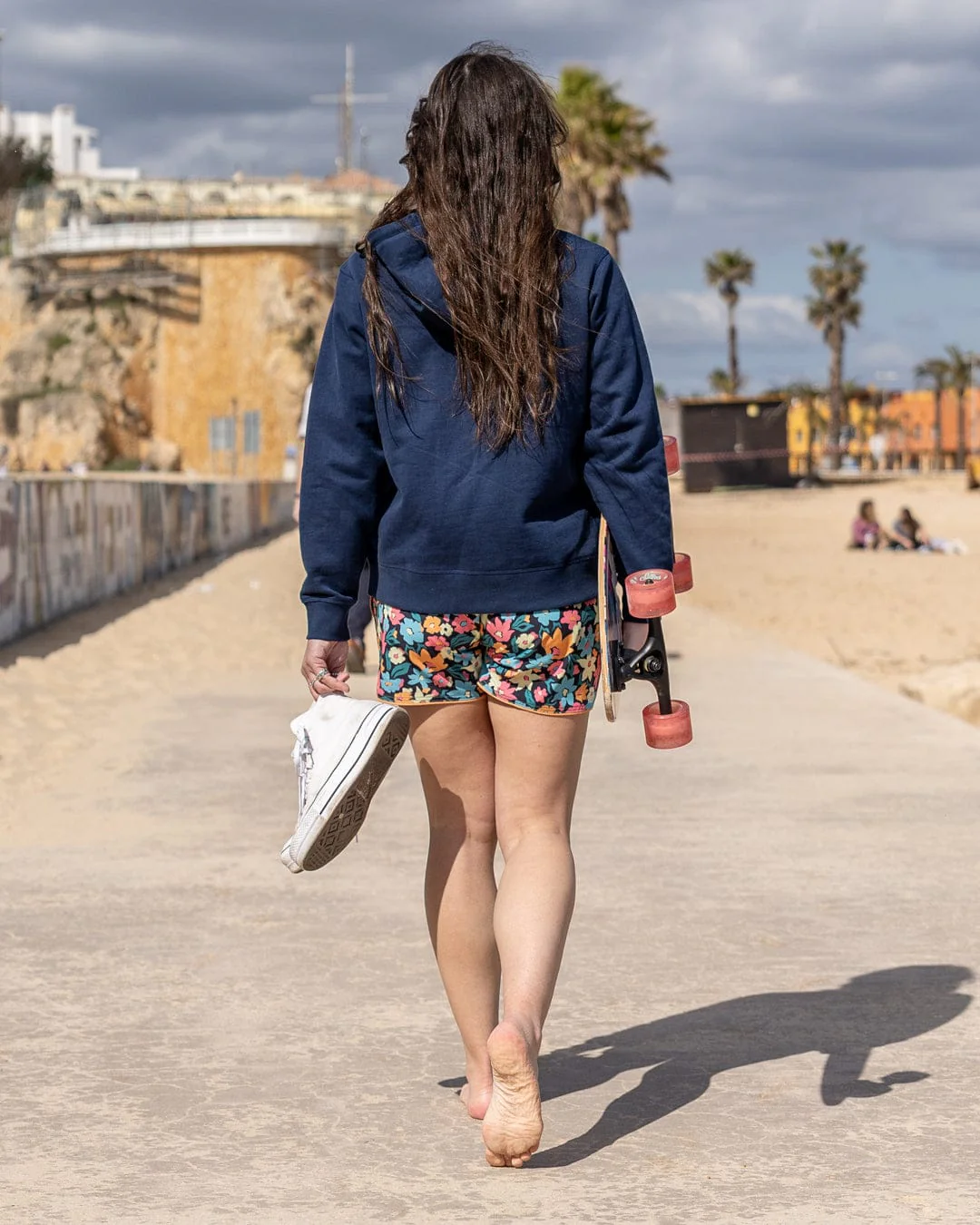 Trader Daze   Womens Pop Hoodie in Blue - Image 2