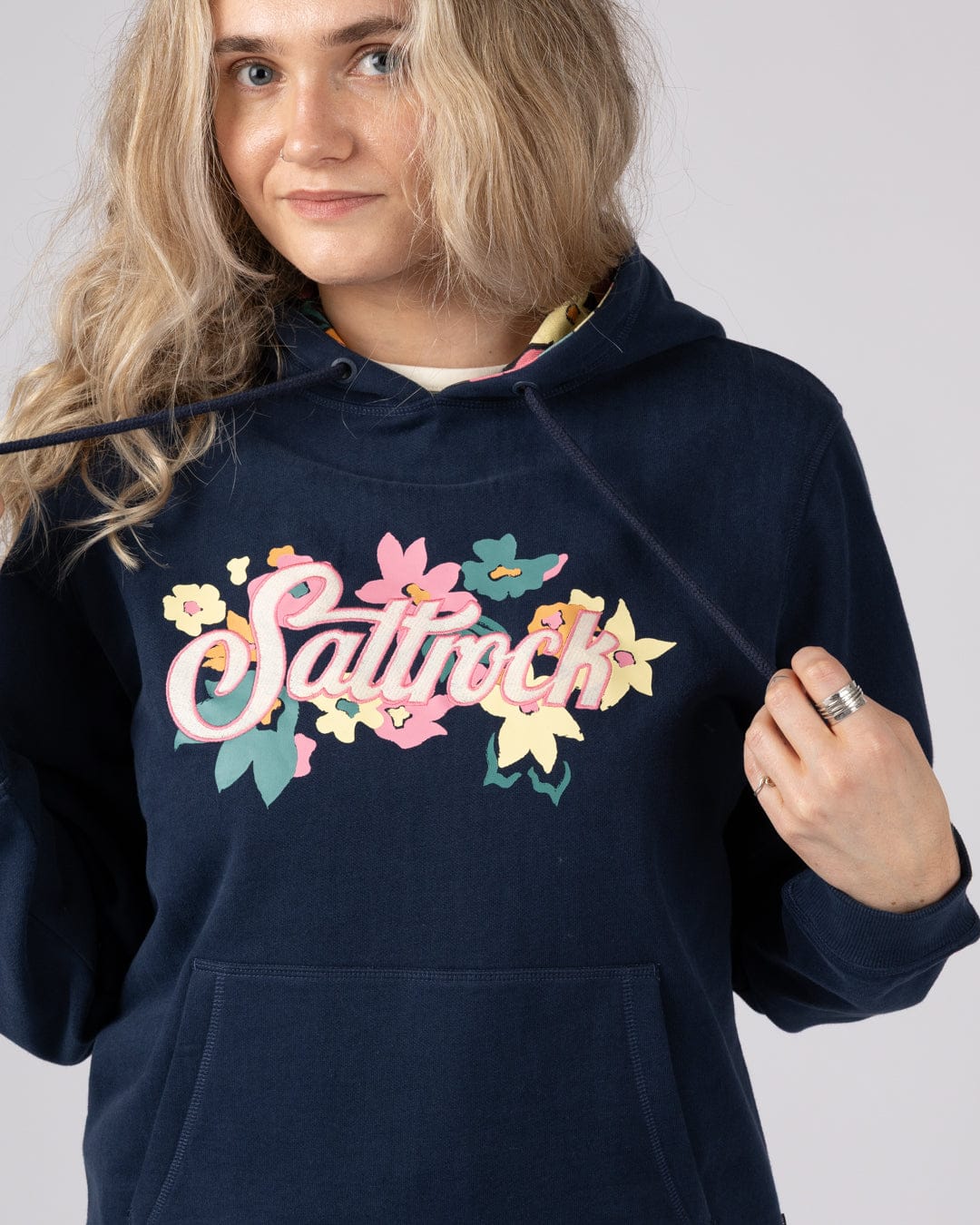 Trader Daze   Womens Pop Hoodie in Blue - Image 6