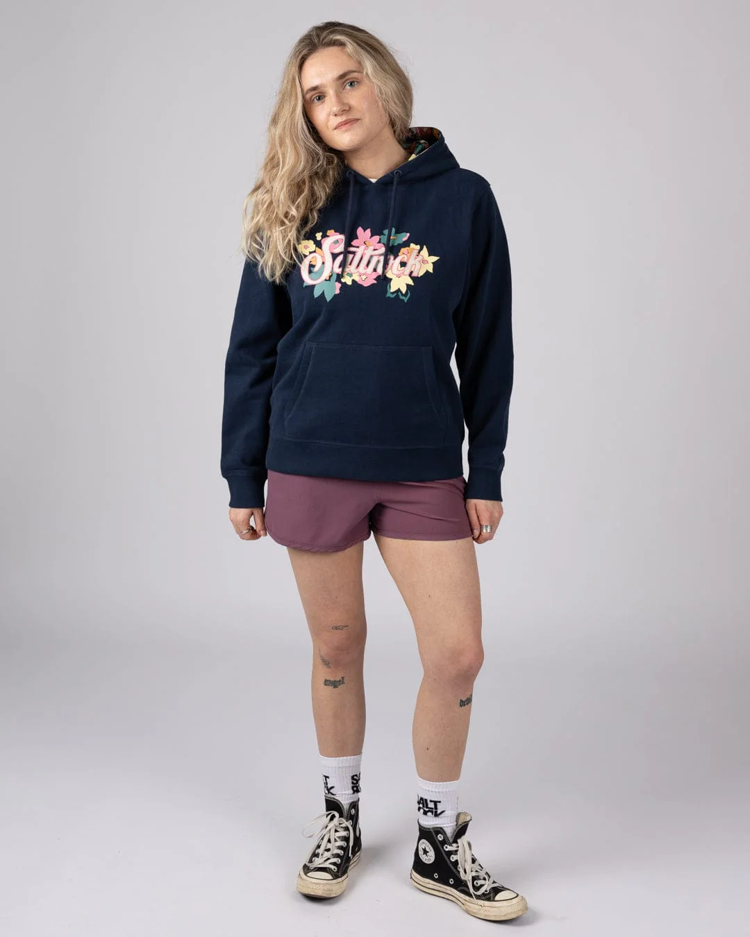 Trader Daze   Womens Pop Hoodie in Blue - Image 7