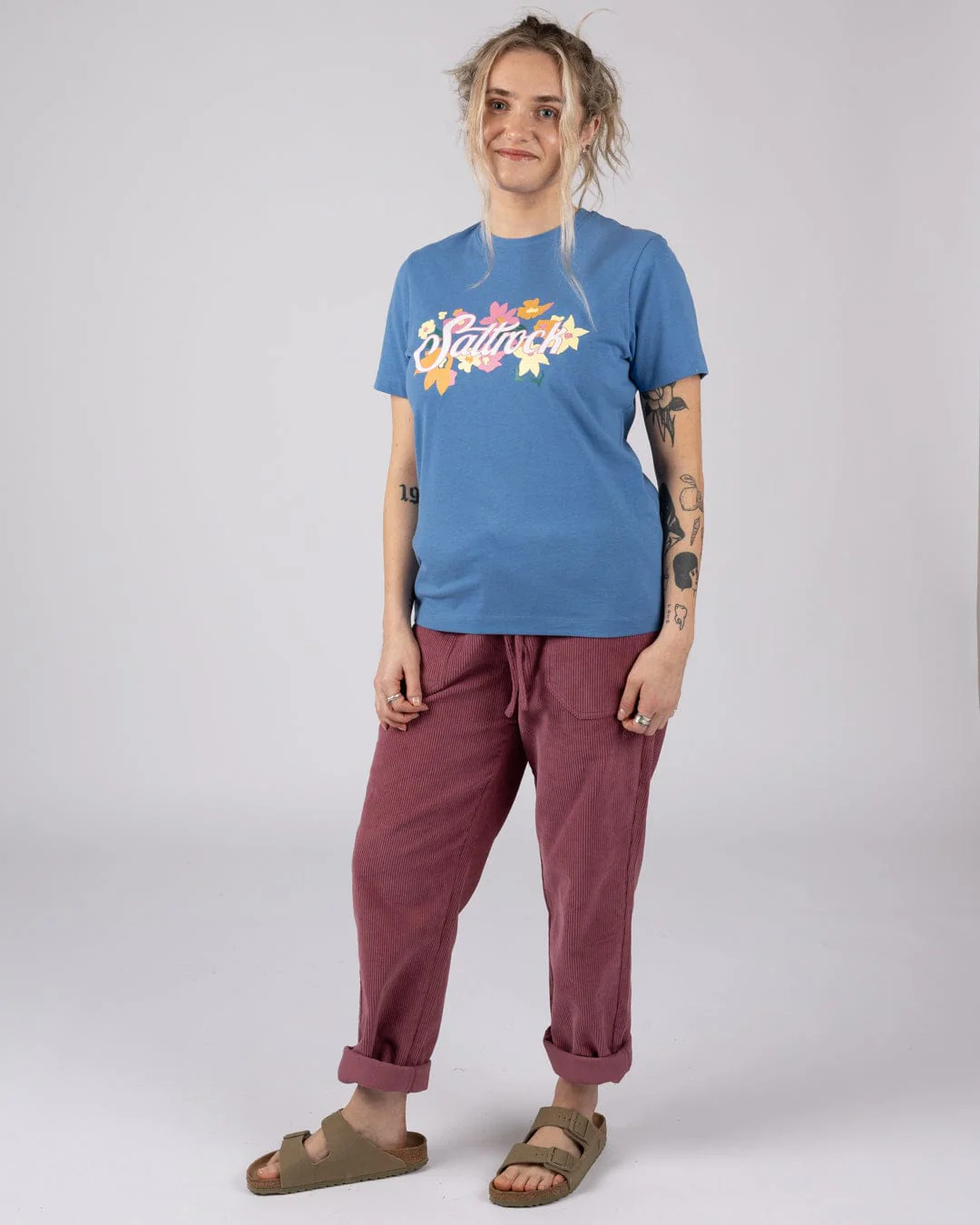 Trader Daze Womens Short Sleeve T-Shirt in Bright Blue - Image 3