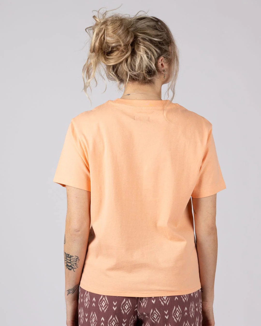 Trader Daze Womens Boxy Short Sleeve T-Shirt in Orange - Image 3