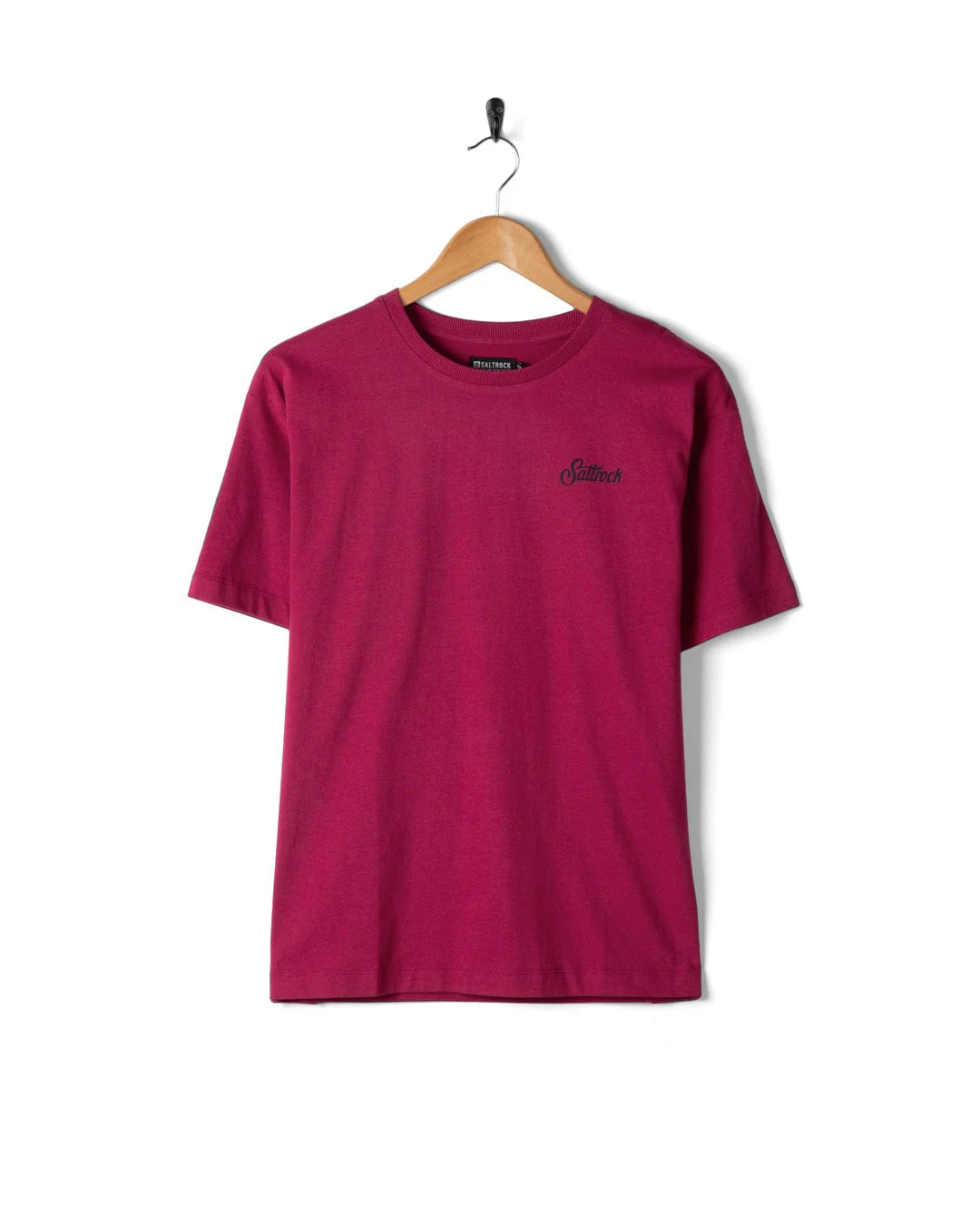 Trader Floral Womens Oversized Short Sleeve T-Shirt in Dark Pink - Image 5