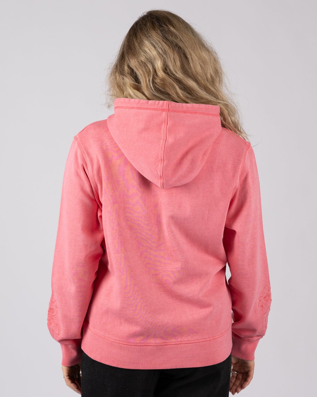Trader Tonal Womens Pop Hoodie in Bright Pink - Image 2