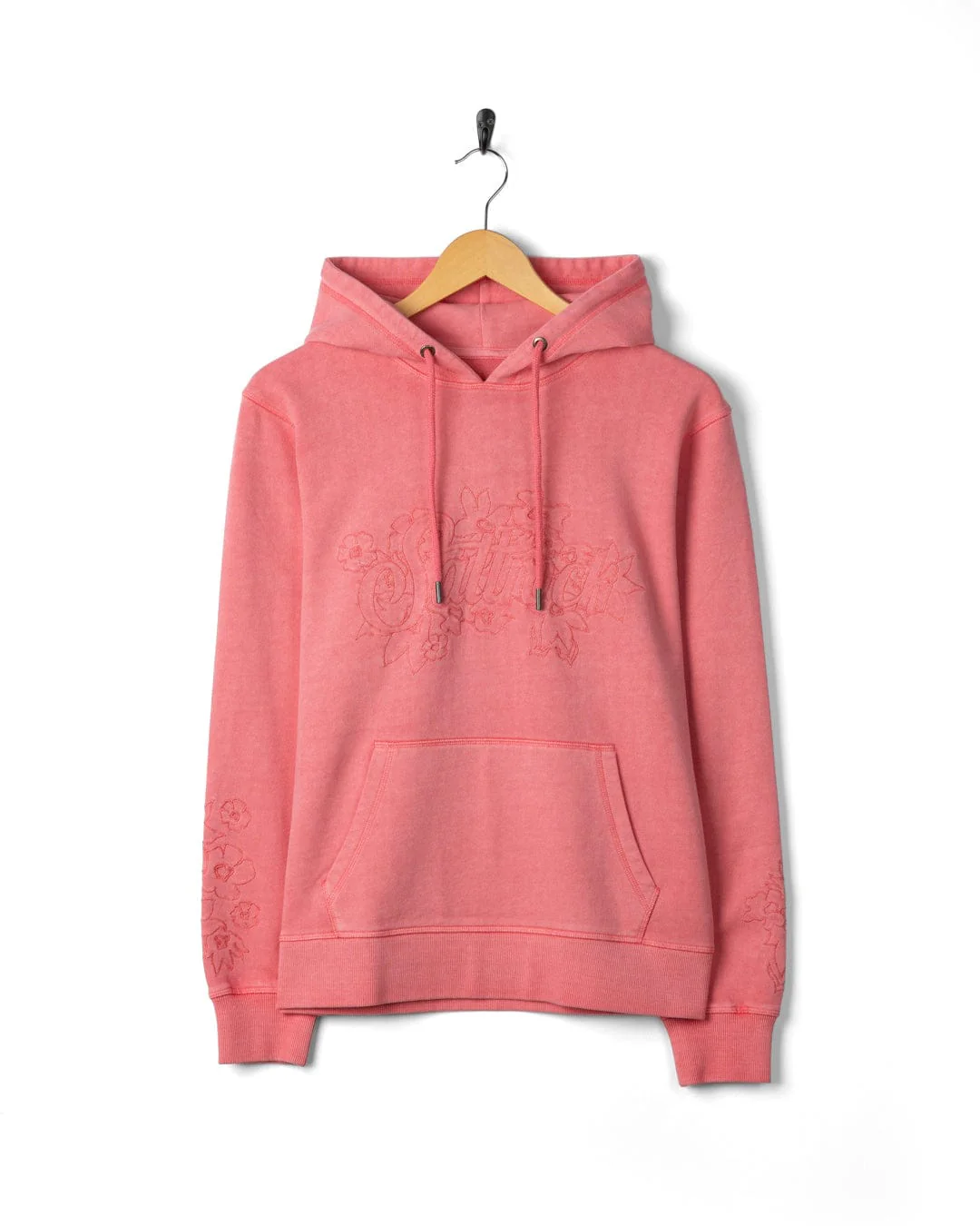 Trader Tonal Womens Pop Hoodie in Bright Pink - Image 5