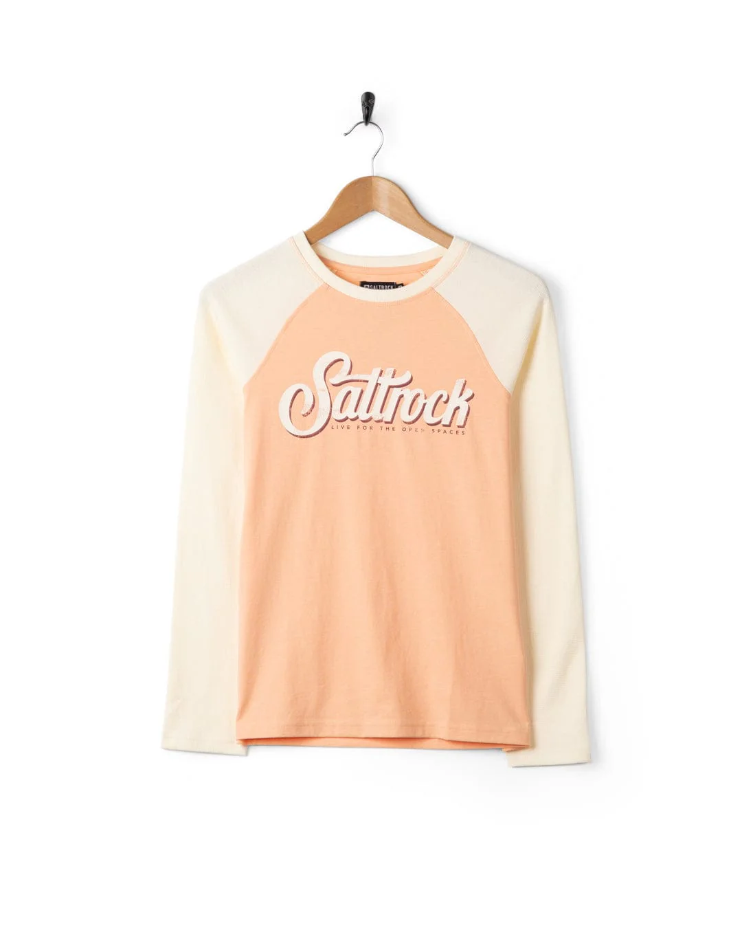 Trader Triple Womens Long Sleeve Raglan T-Shirt in Pink - Image 5