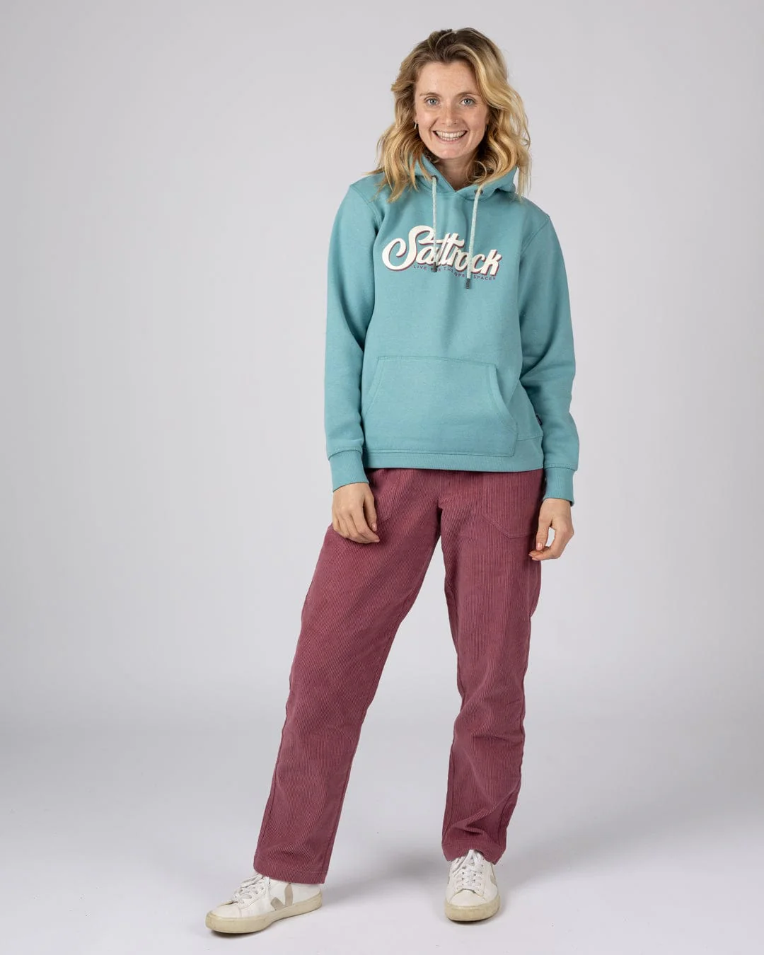 Trader Triple Womens Pop Hoodie in Blue - Image 8