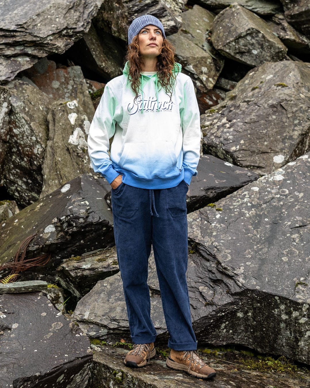 Trader Triple Womens Pop Hoodie in Green - Image 7