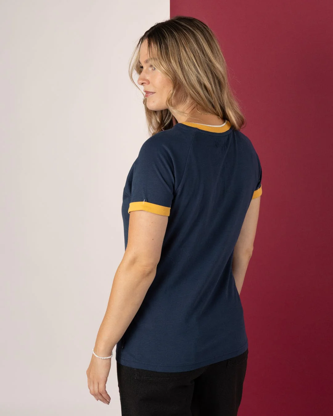 Trader Triple Womens Short Sleeve T-Shirt in Blue - Image 3