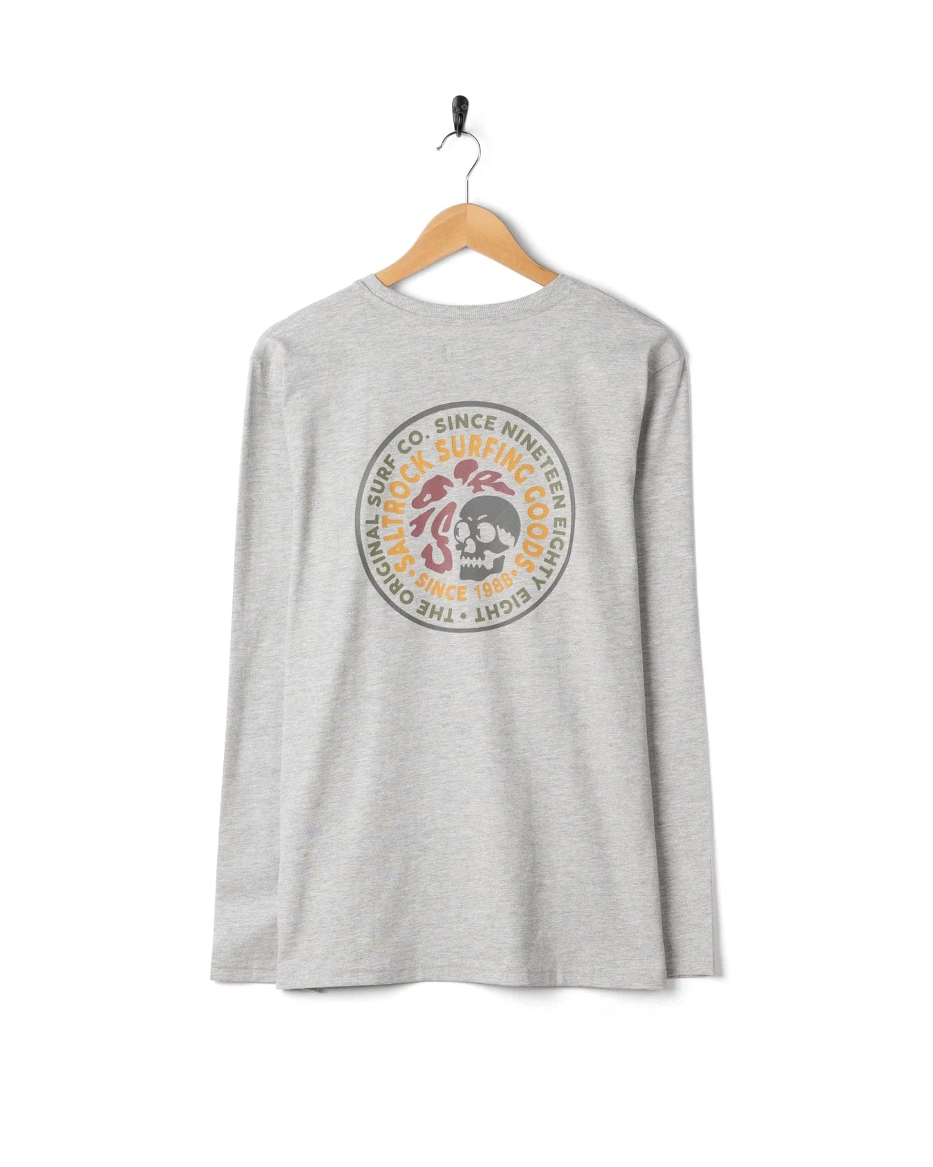 Trail Badge Mens Long Sleeve T-Shirt in Grey - Image 6