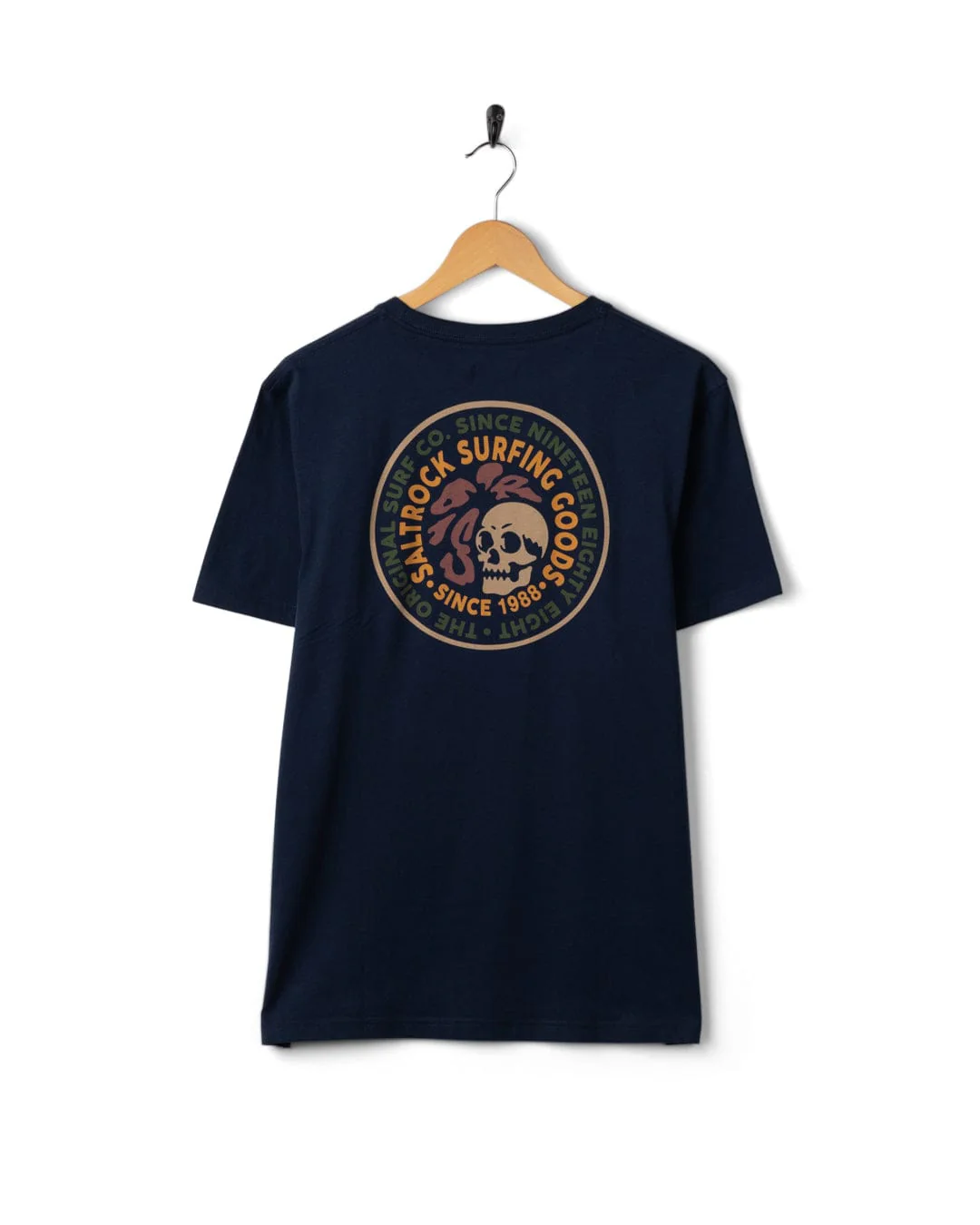 Trail Badge Print Mens Short Sleeve T-Shirt in Blue - Image 6