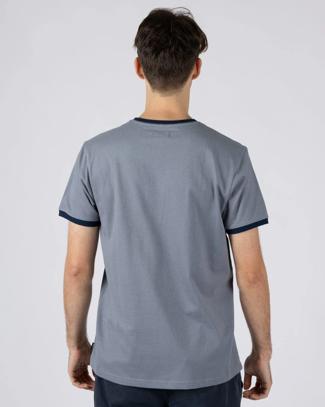 Trail Badge Ringer  Mens Short Sleeve T-Shirt in Blue - Image 3
