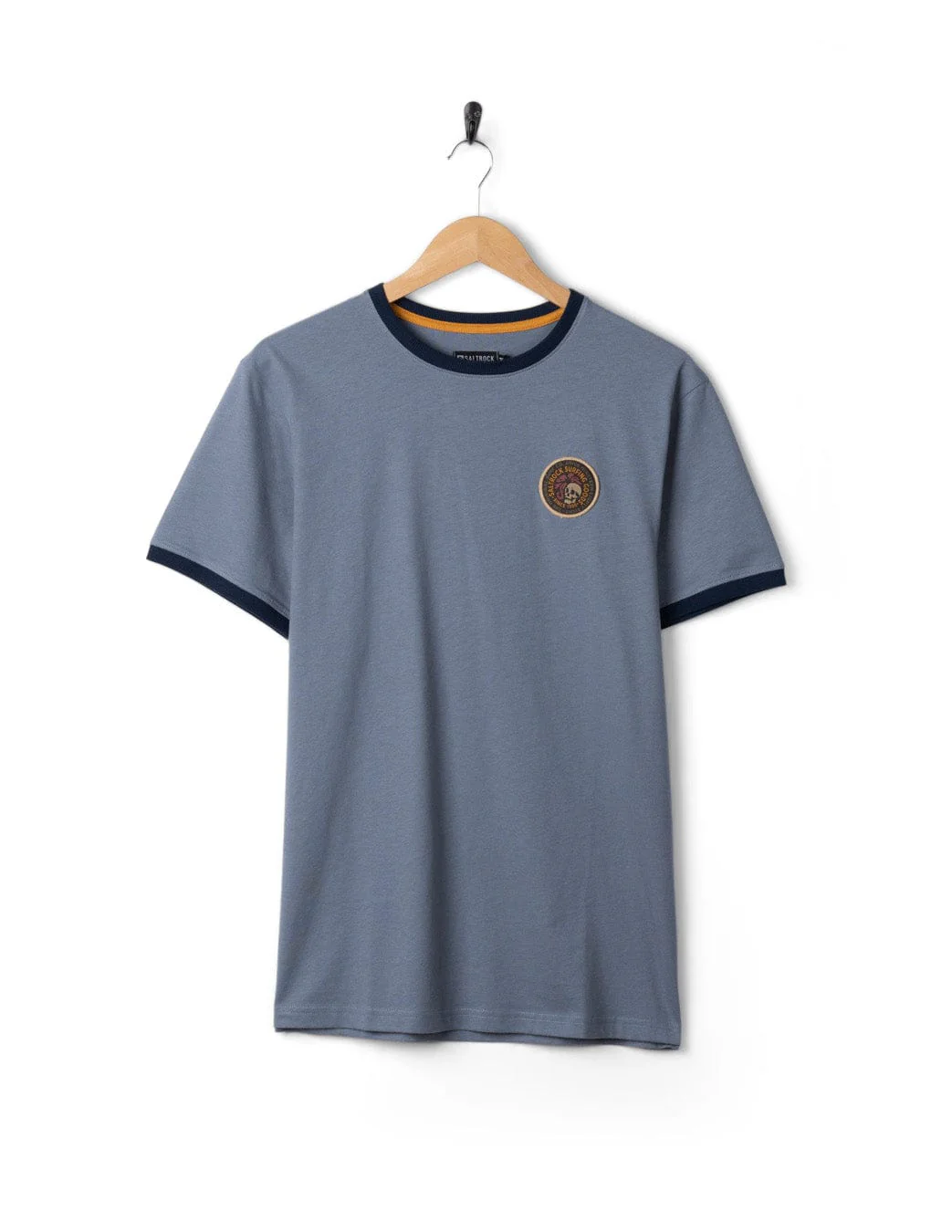 Trail Badge Ringer  Mens Short Sleeve T-Shirt in Blue - Image 5