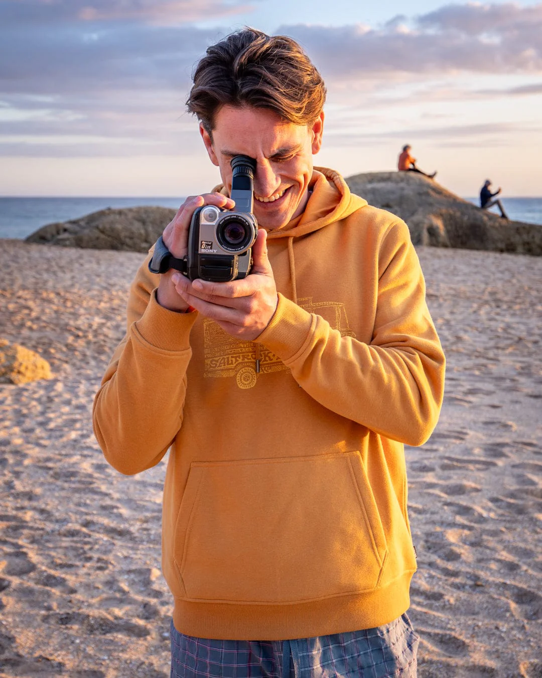 Trail Bus Mens Pop Hoodie in Yellow - Image 7