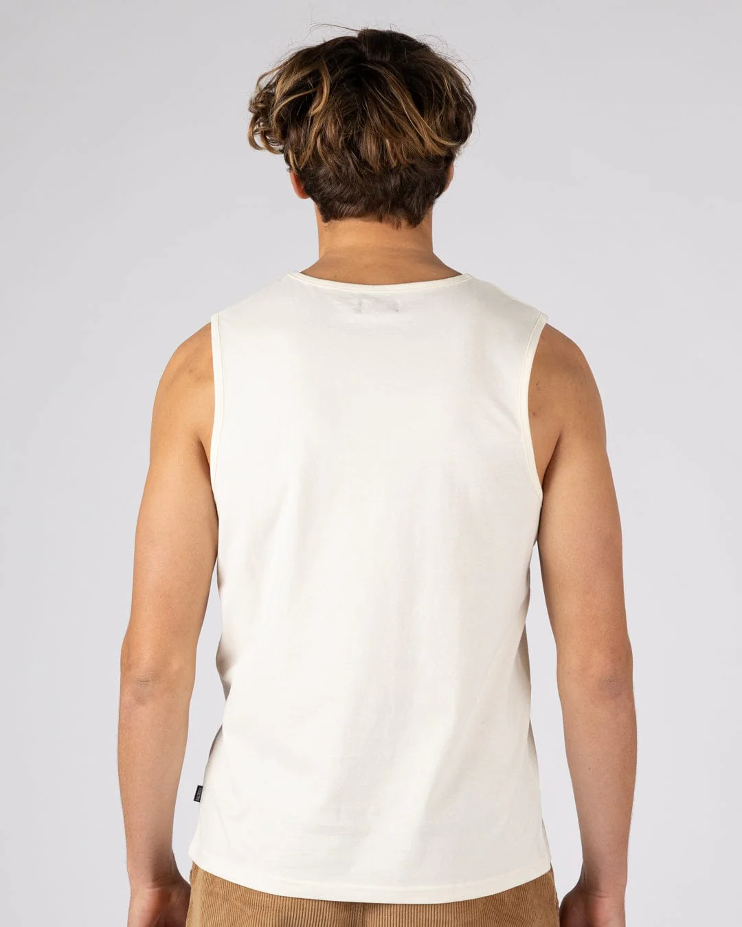 Trail Bus Mens Vest in Cream - Image 5