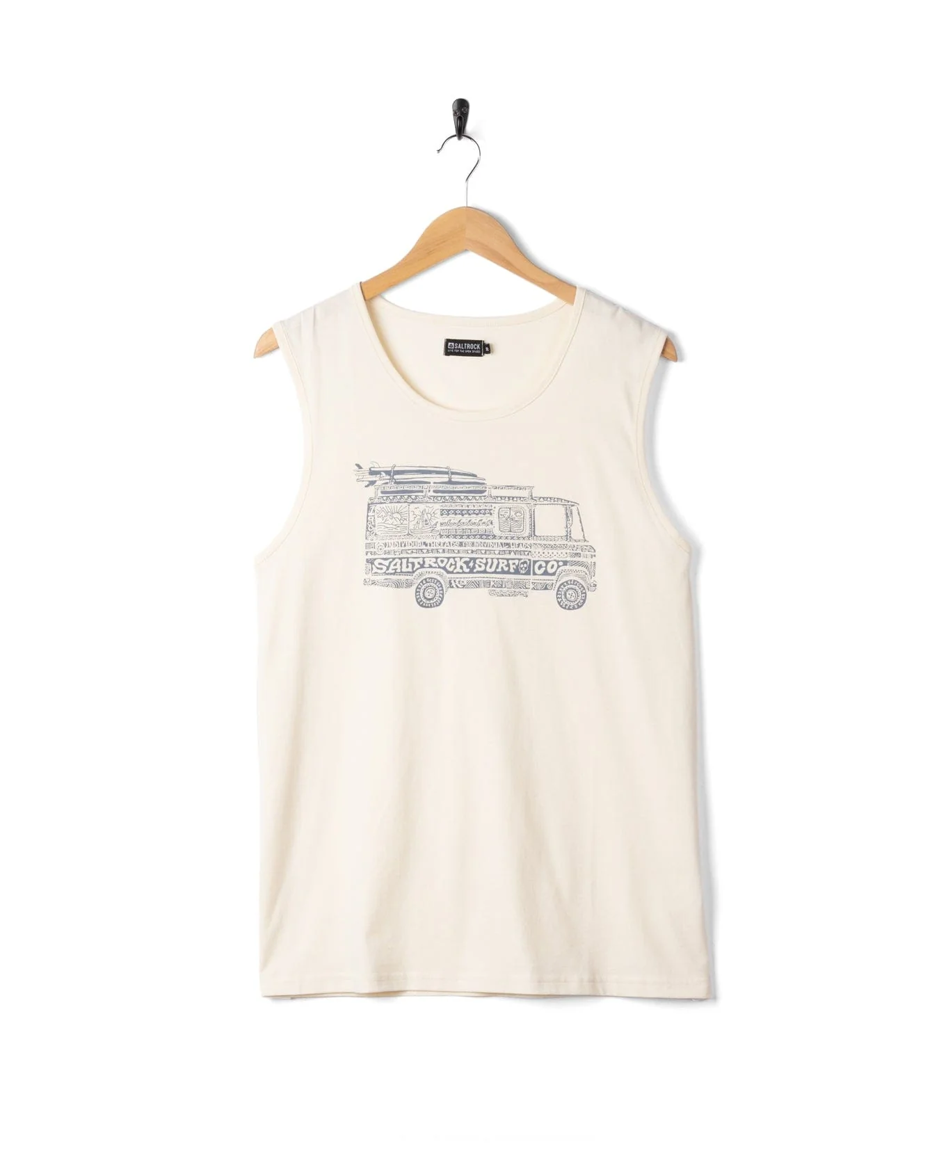 Trail Bus Mens Vest in Cream - Image 8