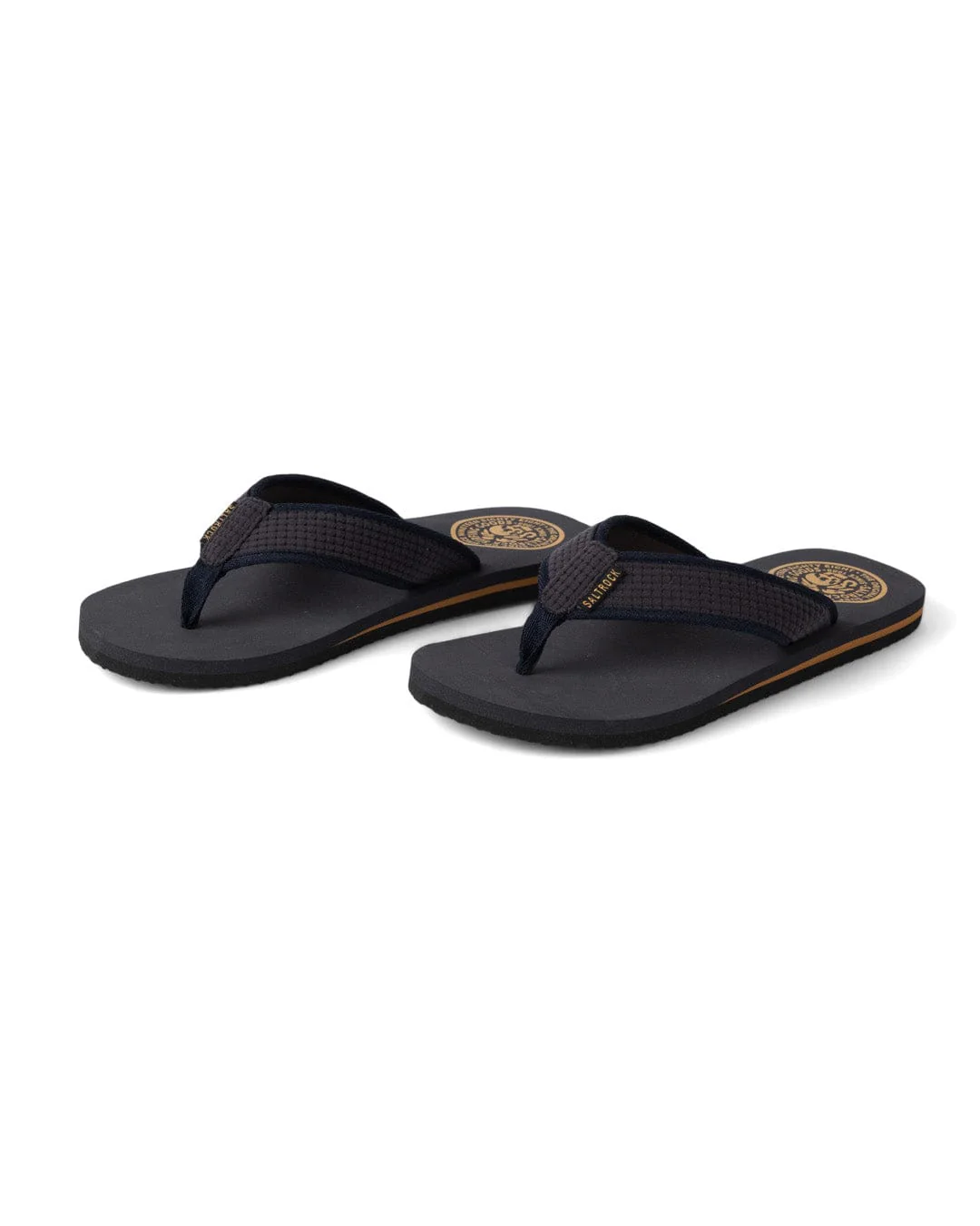 Trail Lines Mens Flip Flops in Grey - Image 4