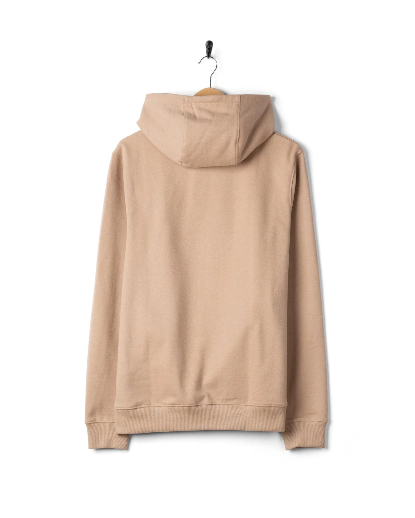 Trail Slogan Mens Pop Hoodie in Beige - Image 7