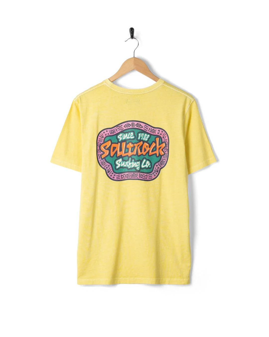 Tribal Flame Mens Short Sleeve T-Shirt in Yellow - Image 3