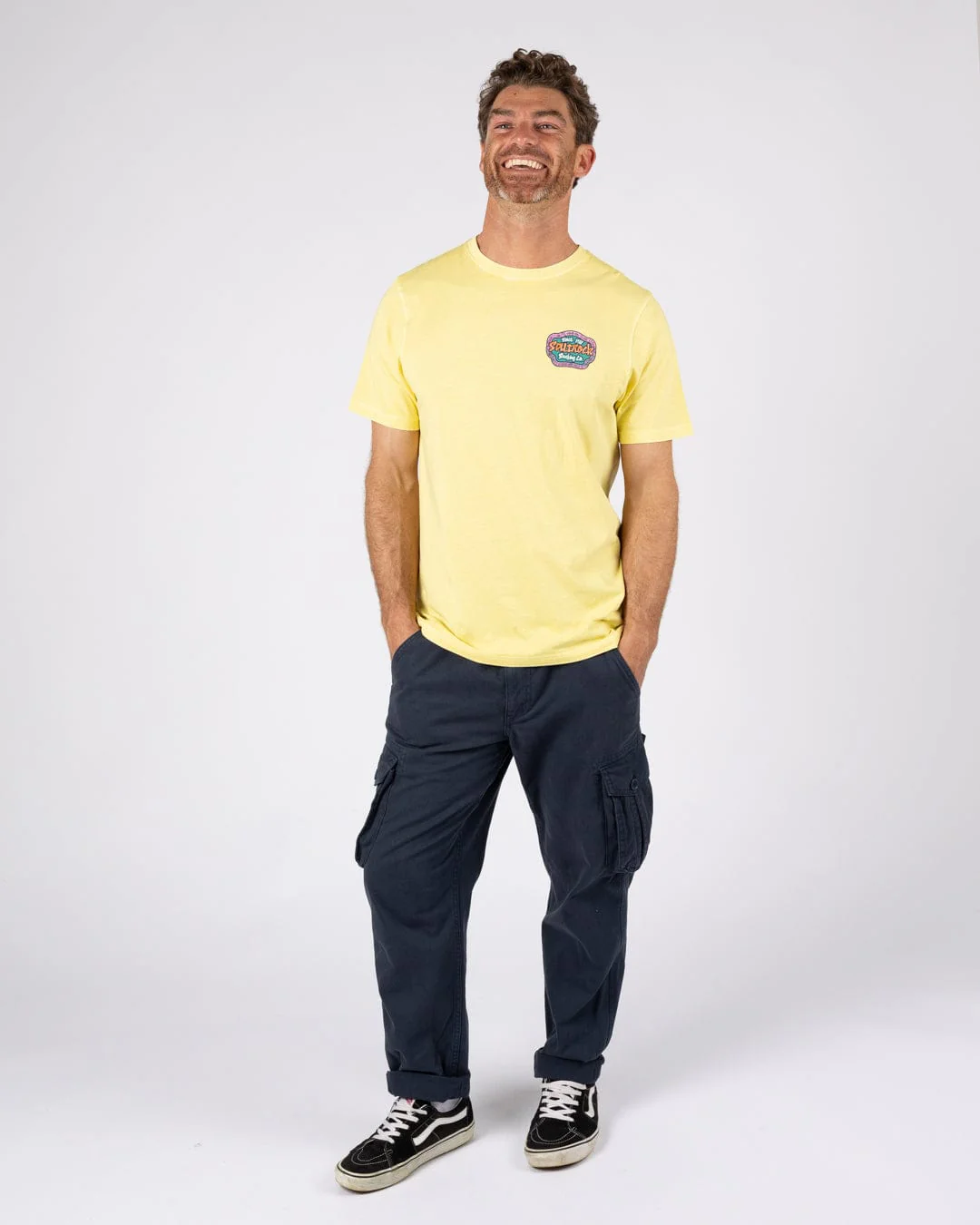 Tribal Flame Mens Short Sleeve T-Shirt in Yellow - Image 6