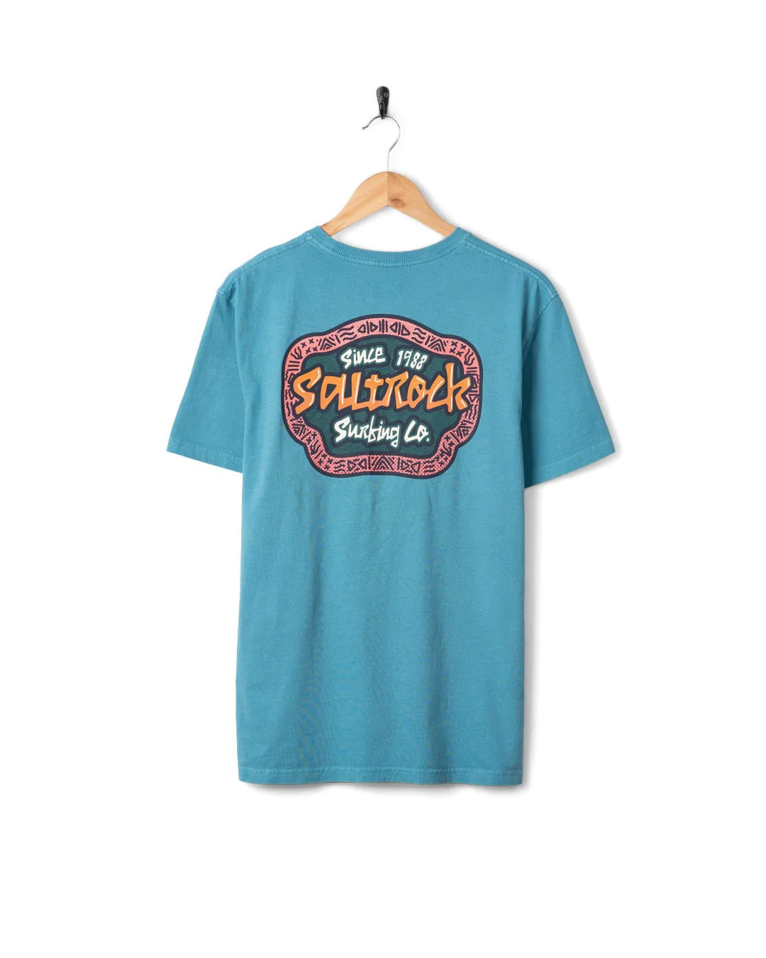Tribal Frame Mens Short Sleeve T-Shirt in Bright Blue - Image 3