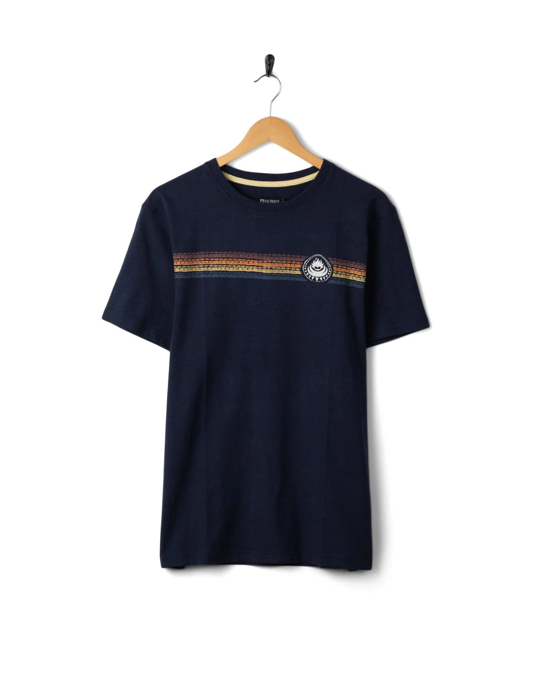 Tribal Stripe Mens Short Sleeve T-Shirt in Blue - Image 5