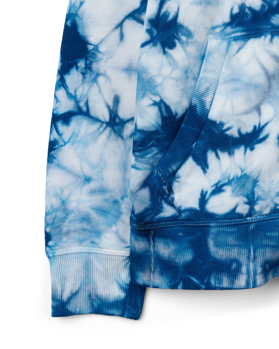 Tribe Tie Dye Kids Zip Hoodie in Bright Blue - Image 5