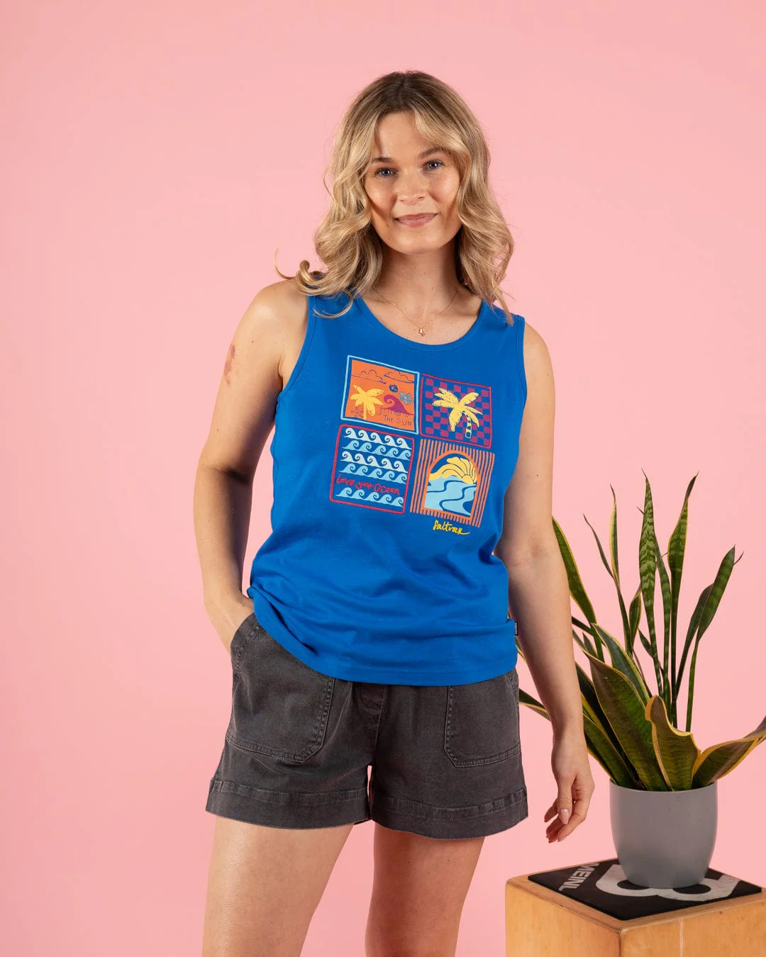 Vacay Womens Vest in Blue - Image 6