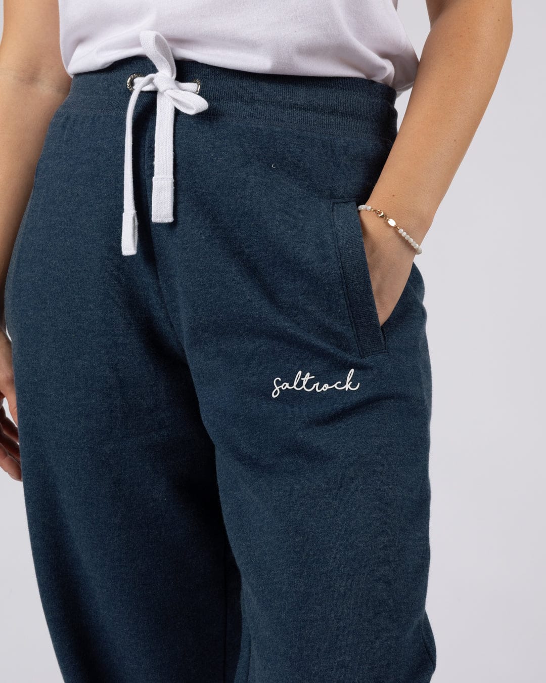 Essential Womens Joggers in Blue Marl - Image 3