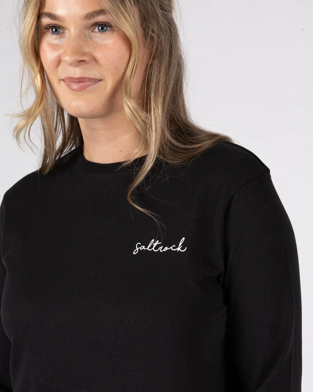 Essential Womens Long Sleeve T-Shirt in Black - Image 3