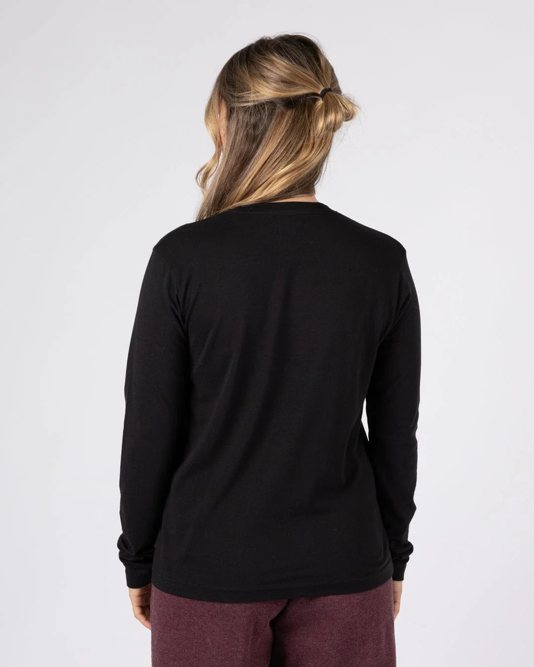 Essential Womens Long Sleeve T-Shirt in Black - Image 5