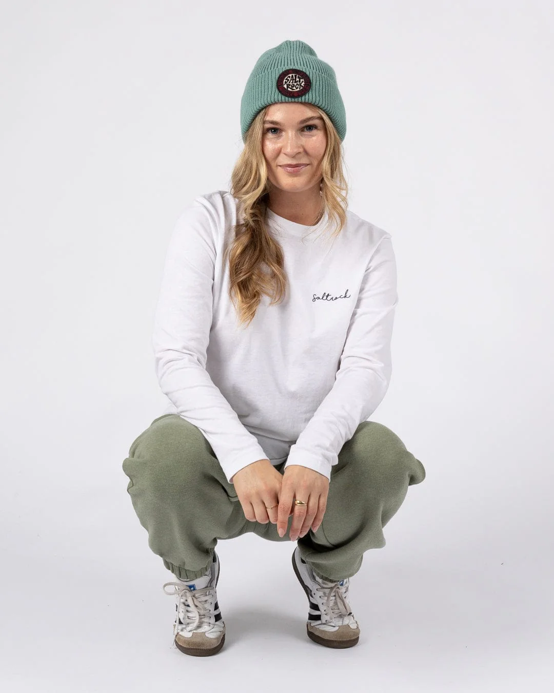 Essential Womens Long Sleeve T-Shirt in White - Image 3