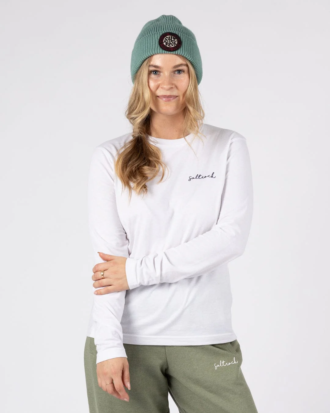 Essential Womens Long Sleeve T-Shirt in White - Image 4