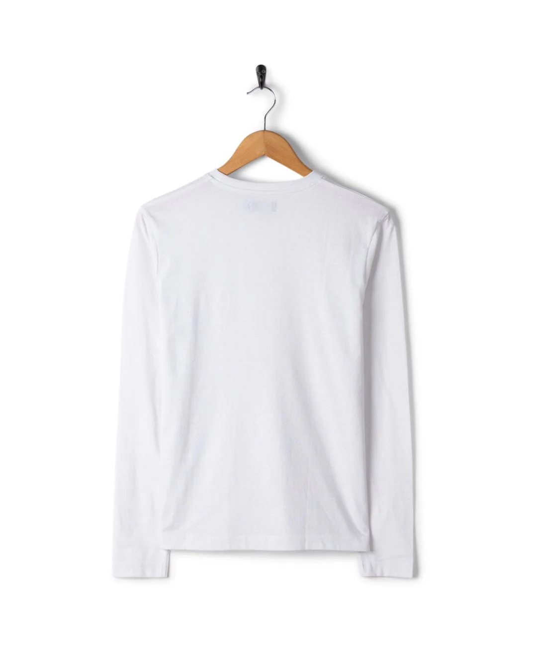 Essential Womens Long Sleeve T-Shirt in White - Image 8