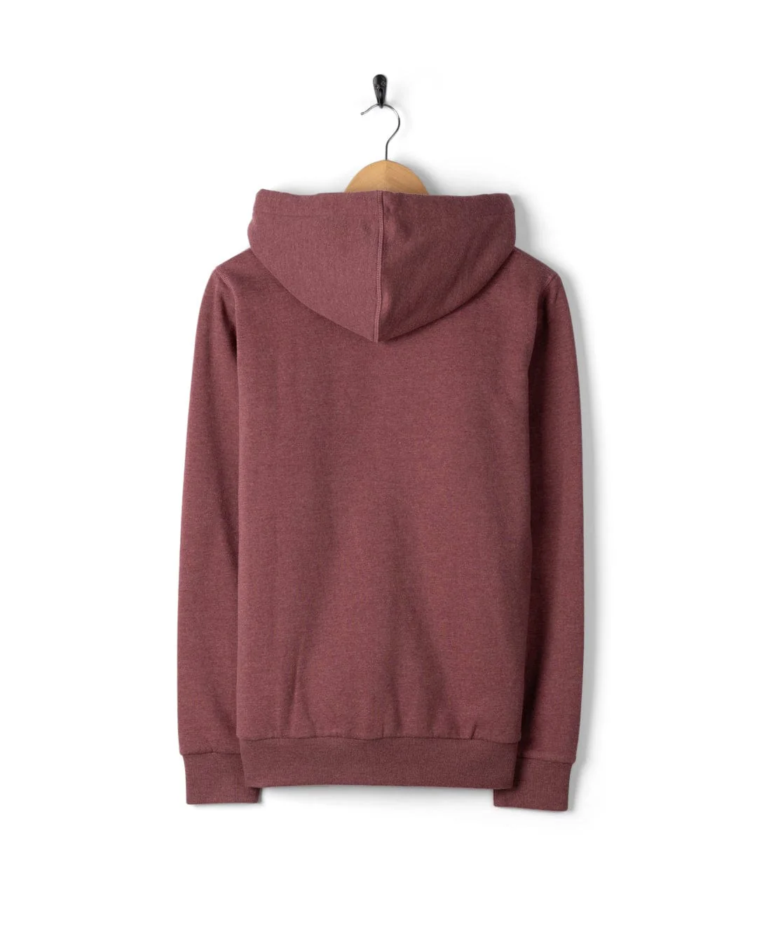 Essential Womens Borg Lined Hoodie in Burgundy - Image 4