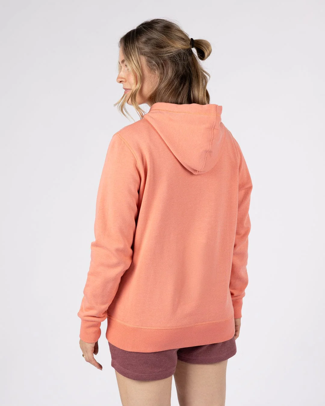 Essential Womens Pop Hoodie in Orange - Image 5