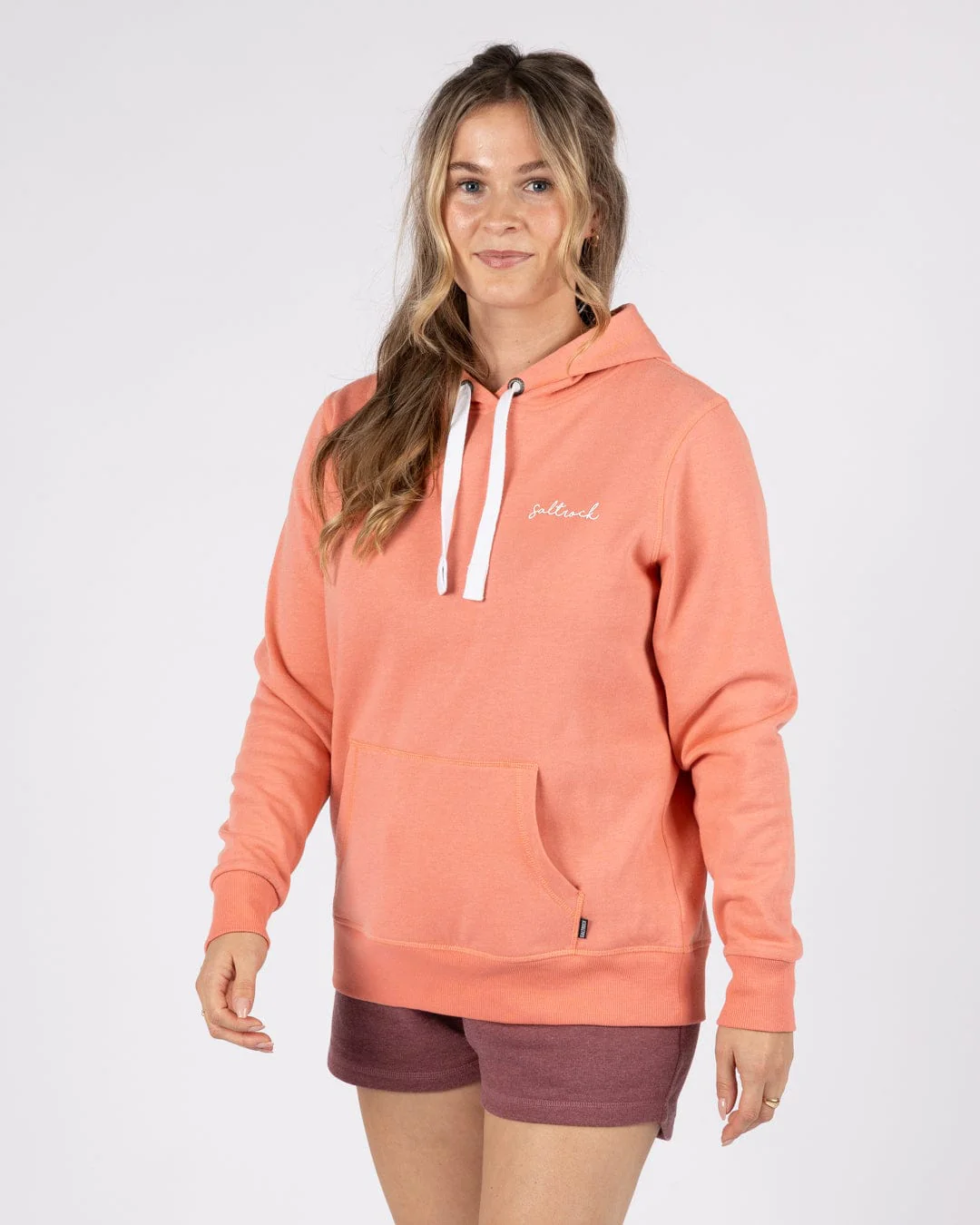 Essential Womens Pop Hoodie in Orange - Image 6