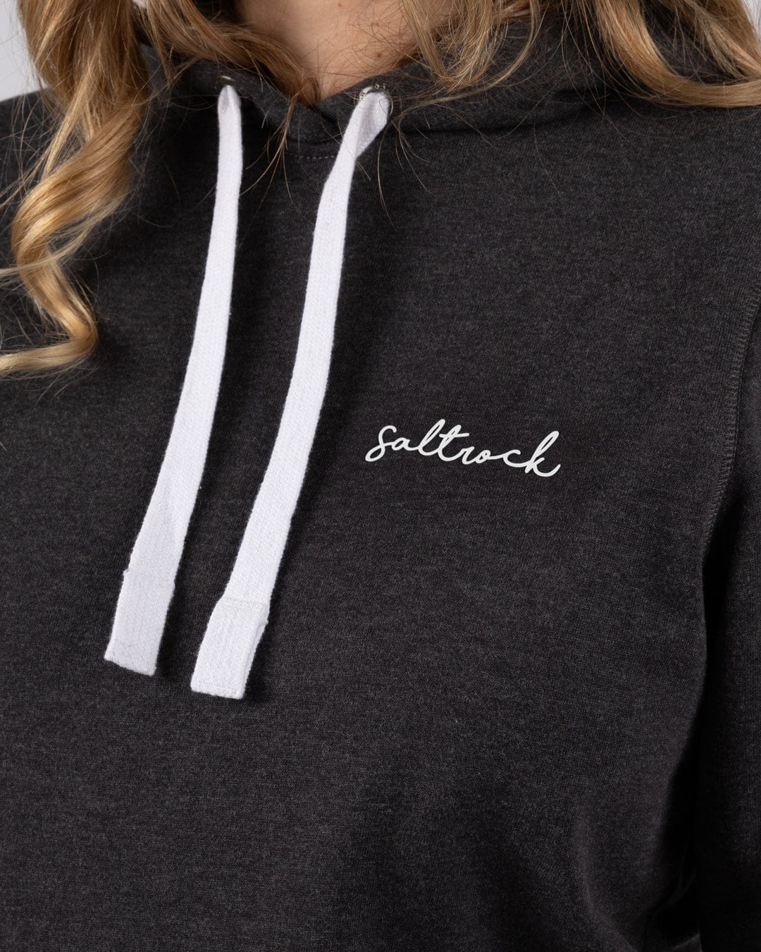 Essential Womens Pop Hoodie in Dark Grey - Image 3