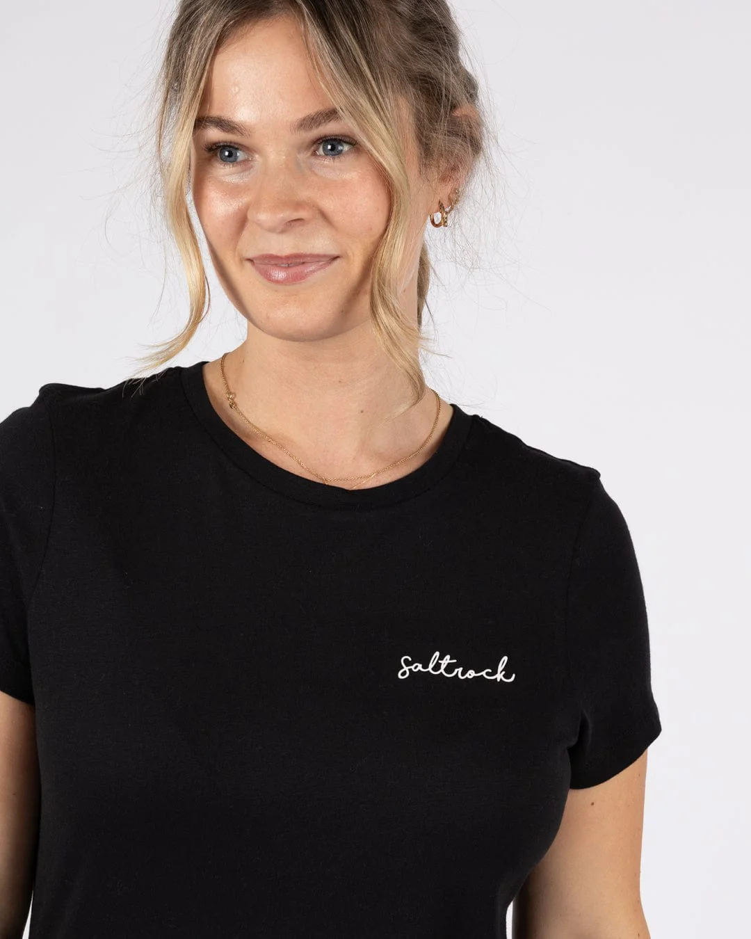 Essential Womens Short Sleeve T-Shirt in Black - Image 2