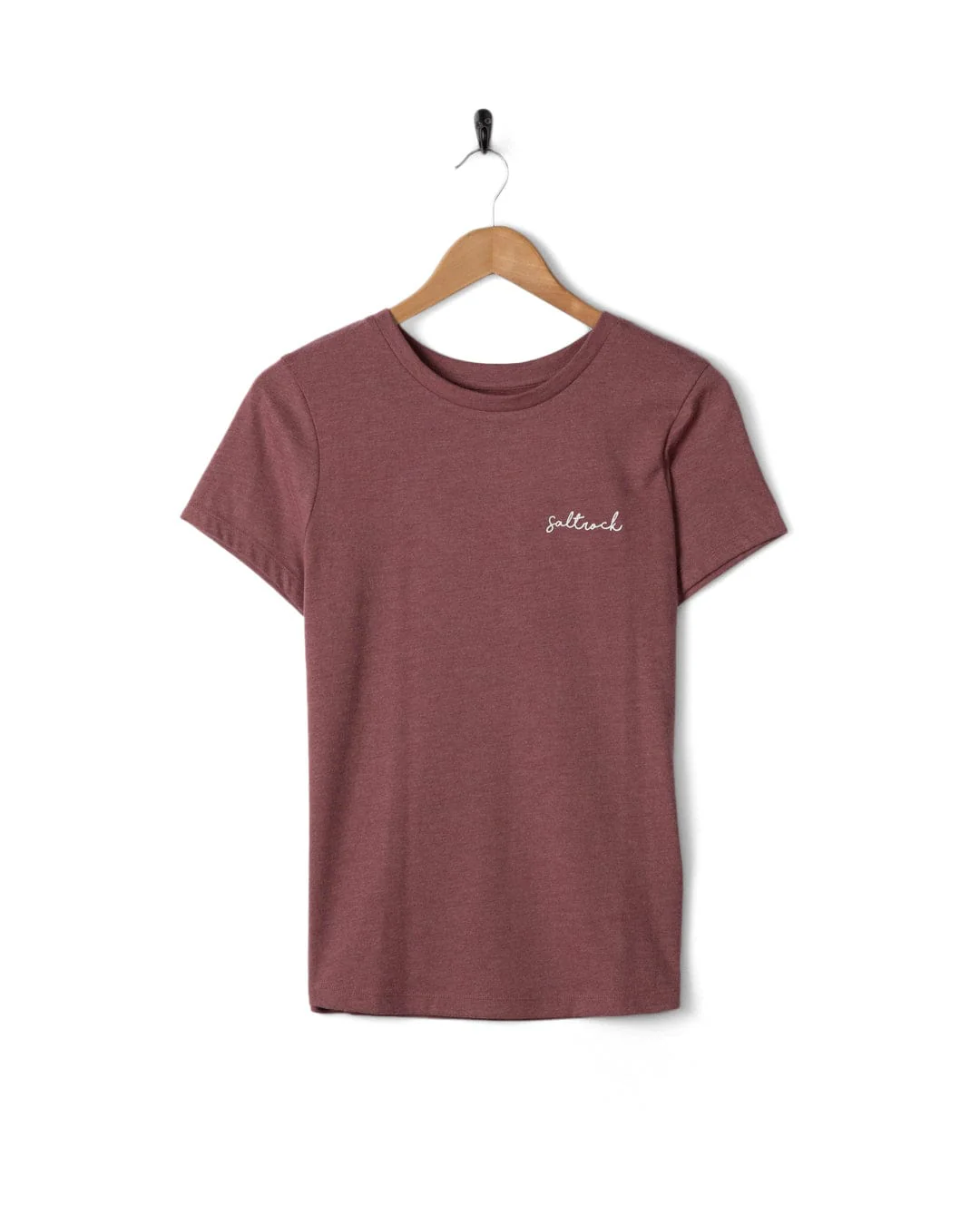 Essential Womens Short Sleeve T-Shirt in Burgundy - Image 3