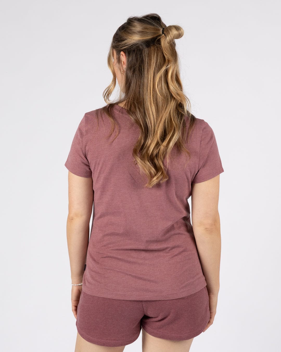 Essential Womens Short Sleeve T-Shirt in Burgundy - Image 5