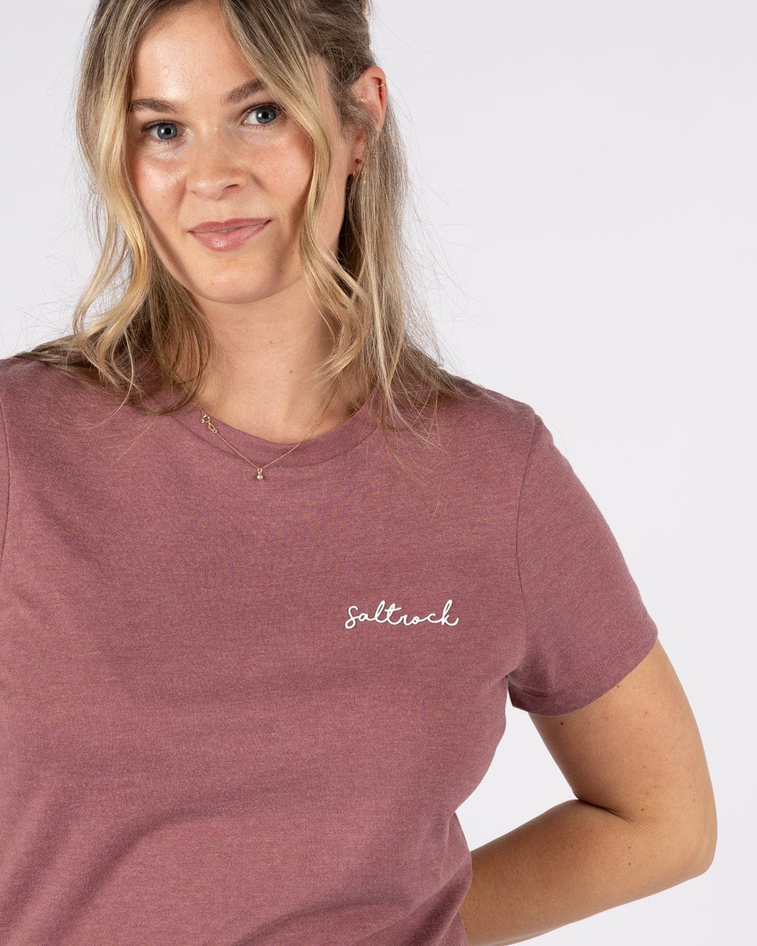 Essential Womens Short Sleeve T-Shirt in Burgundy - Image 6