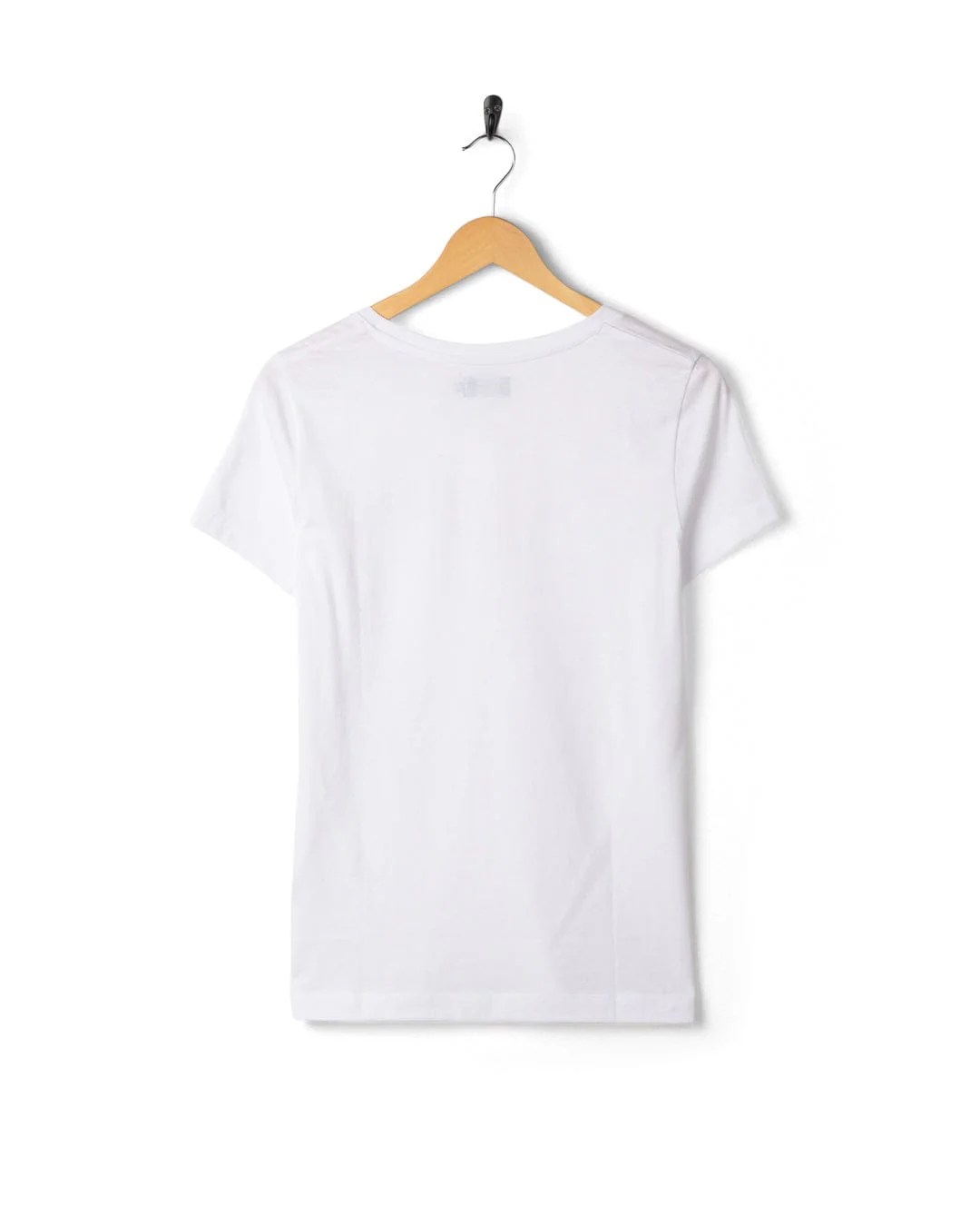 Essential Womens Short Sleeve V-Neck T-Shirt in White - Image 7