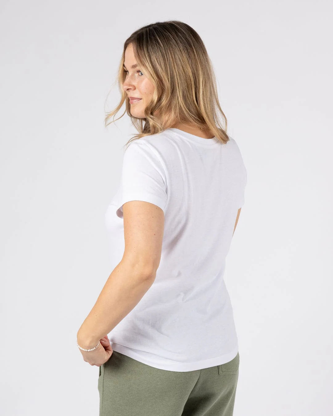 Essential Womens Short Sleeve T-Shirt in White - Image 3