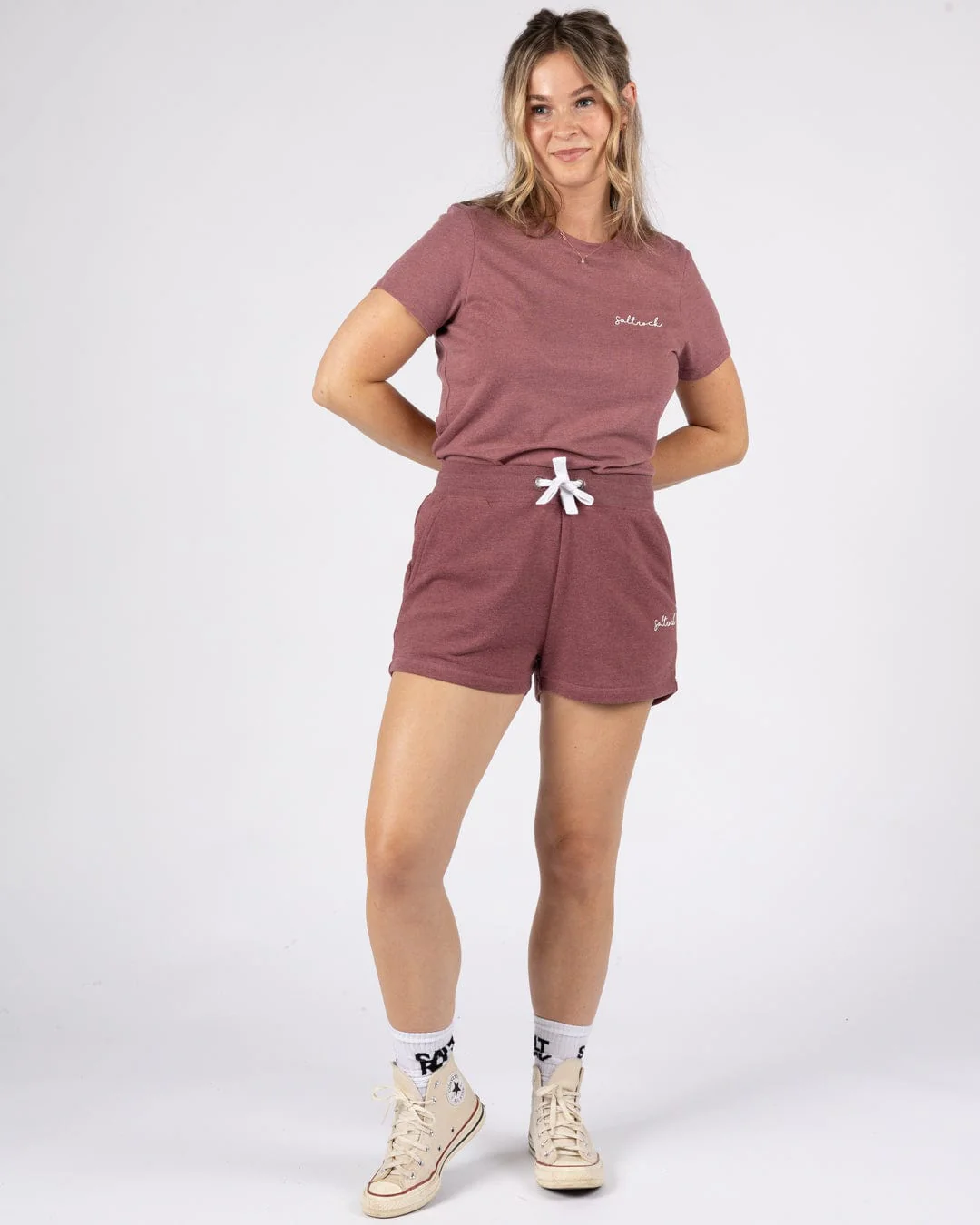 Essential Womens Sweat Shorts in Dark Purple