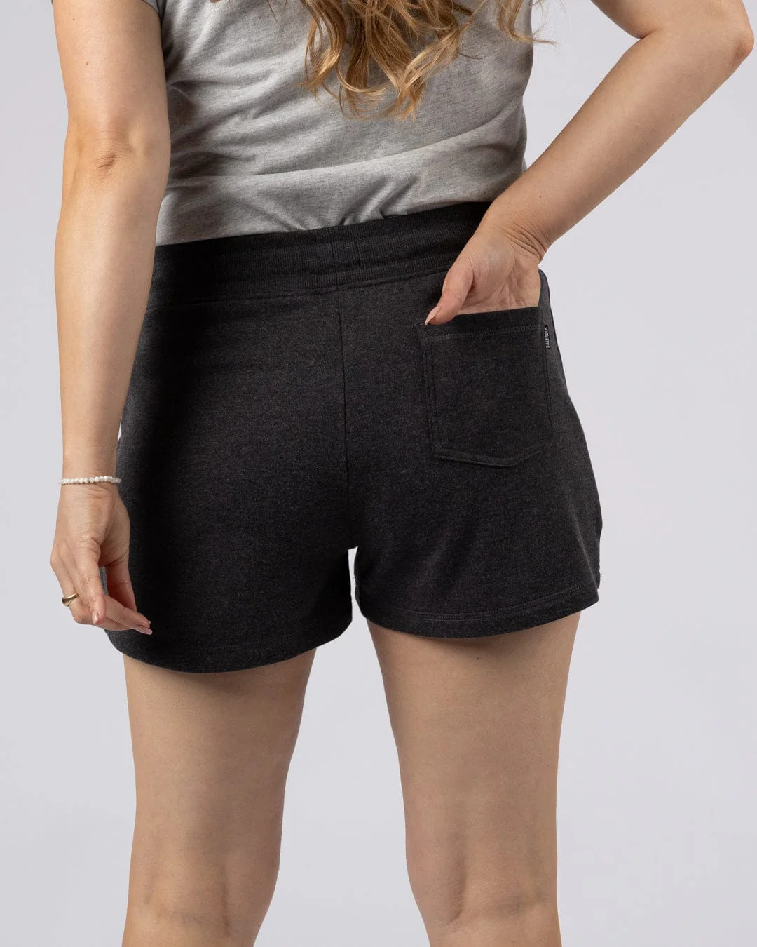 Essential  Womens Sweat Short in Dark Grey - Image 4