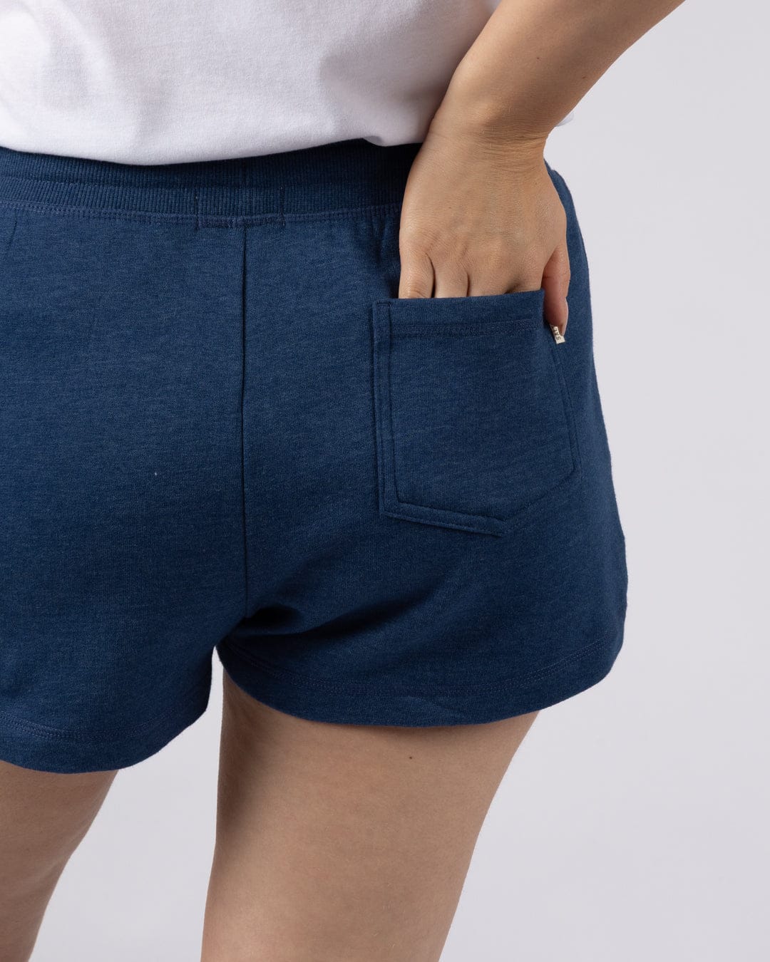 Essential Womens Sweat Shorts in Blue Marl - Image 4