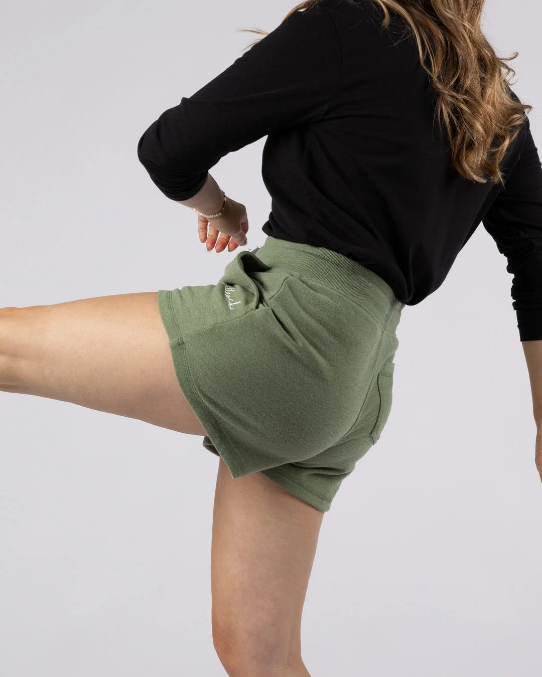 Essential Womens Sweat Shorts in Green - Image 6