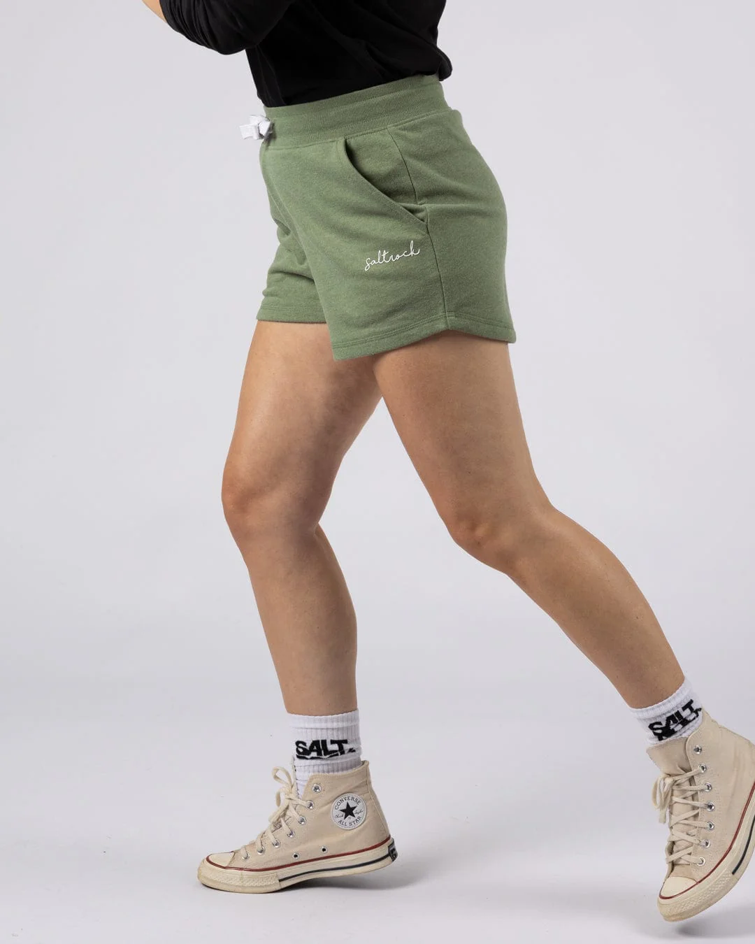 Essential Womens Sweat Shorts in Green - Image 7