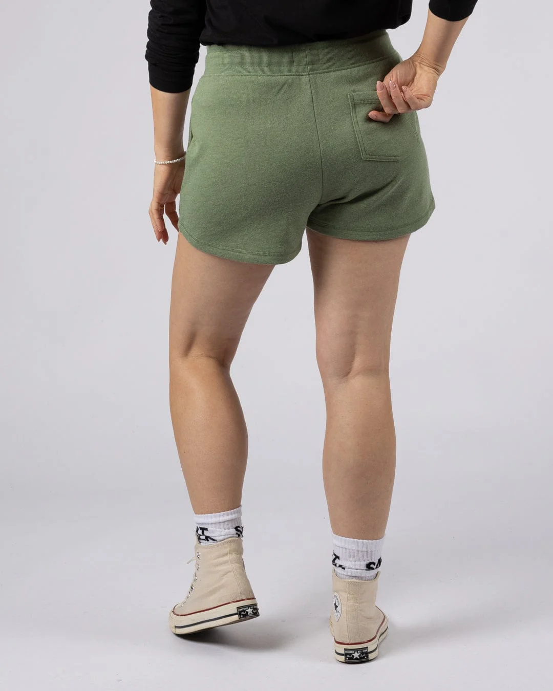 Essential Womens Sweat Shorts in Green - Image 8